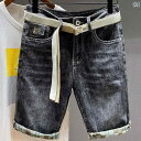 メンズ ファッション オシャレ 男性用 シンプル 大人 かっこいい カジュアル ストリート ヒップホップ HipHop デニムショートパンツ 夏 ストレッチ 夏 クォーター パンツ