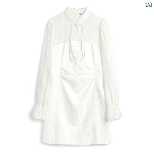 レディース ファッション オシャレ カワイイ 女性用 ビーズ スタンドカラー フレア カフス ジャカード プリーツ ウエスト スリムフィット レディース ファッション オシャレ カワイイ 女性用 ビーズ スタンドカラー フレア カフス ジャカード プリーツ ウエスト スリムフィット