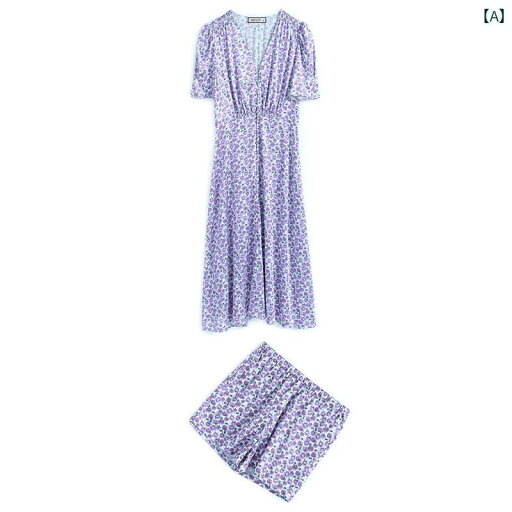 レディース ファッション オシャレ カワイイ 女性用 上品 大きいサイズ Vネック シングルブレスト プリント ワンピース ショート パンツ スーツ レディース ファッション オシャレ カワイイ 女性用 上品 大きいサイズ Vネック シングルブレスト プリント ワンピース ショート パンツ スーツ