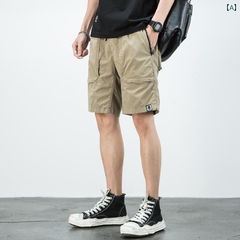 メンズ 男性用 ファッション オシャレ シンプル 大人 かっこいい ストリート ヒップホップ HipHop カーゴ ショーツ ゆったり 夏 アウタ..