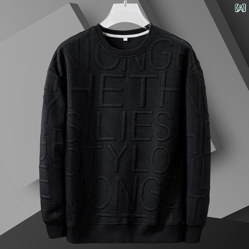 メンズ 男性用 ファッション オシャレ シンプル 大人 かっこいい ストリート ヒップホップ HipHop トレー ラウンドネック 春 カジュアル トップス デザイン T シャツ 長袖