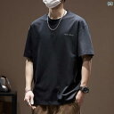 メンズ 男性用 ファッション オシャレ シンプル 大人 かっこいい ストリート ヒップホップ HipHop 夏 ヘビーウェイト 半袖 T シャツ ゆったり 大きいサイズ シンプル アメリカン 半袖 T シャツ ラウンドネック