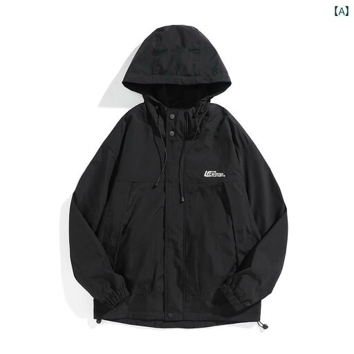 メンズ 男性用 ファッション オシャレ シンプル 大人 かっこいい ストリート ヒップホップ HipHop フード 付き 防風 ジャケット 春 アウトドア カジュアル ジャケット トップ メンズ 男性用 ファッション オシャレ シンプル 大人 かっこいい ストリート ヒップホップ HipHop フード 付き 防風 ジャケット 春 アウトドア カジュアル ジャケット トップ