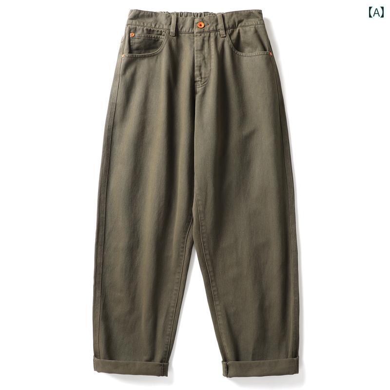 乐天商城 - メンズ 男性用 ファッション オシャレ シンプル 大人 かっこいい ストリート ヒップホップ HipHop アメカジ パンツ ゆったり 春 ワークウェア パンツ 大きいサイズ ストレート 夏 パンツ