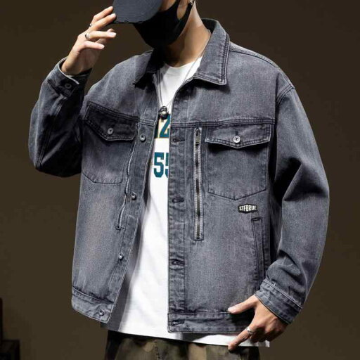 メンズ 男性用 ファッション オシャレ シンプル 大人 かっこいい ストリート ヒップホップ HipHop ウォッシュデニム ジャケット アメリカン レトロ カジュアル ラペル ワークジャケット メンズ 男性用 ファッション オシャレ シンプル 大人 かっこいい ストリート ヒップホップ HipHop ウォッシュデニム ジャケット アメリカン レトロ カジュアル ラペル ワークジャケット