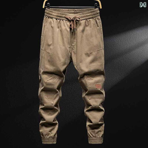 メンズ 男性用 ファッション オシャレ シンプル 大人 かっこいい ストリート ヒップホップ HipHop コットン カーキ 春秋 ゆったり 大きいサイズ カジュアル ハーレム メンズ 男性用 ファッション オシャレ シンプル 大人 かっこいい ストリート ヒップホップ HipHop コットン カーキ 春秋 ゆったり 大きいサイズ カジュアル ハーレム