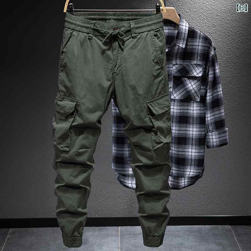 メンズ 男性用 ファッション オシャレ シンプル 大人 かっこいい ストリート ヒップホップ HipHop 斜め ポケット 春秋 アウトドア スポーツ カジュアル パンツ ストレッチ 登山 パンツ