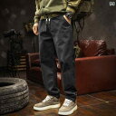 メンズ 男性用 ファッション オシャレ シンプル 大人 かっこいい ストリート ヒップホップ HipHop レトロ ブラック カジュアル 秋冬 アメリカン ストレート ルーズ パンツ