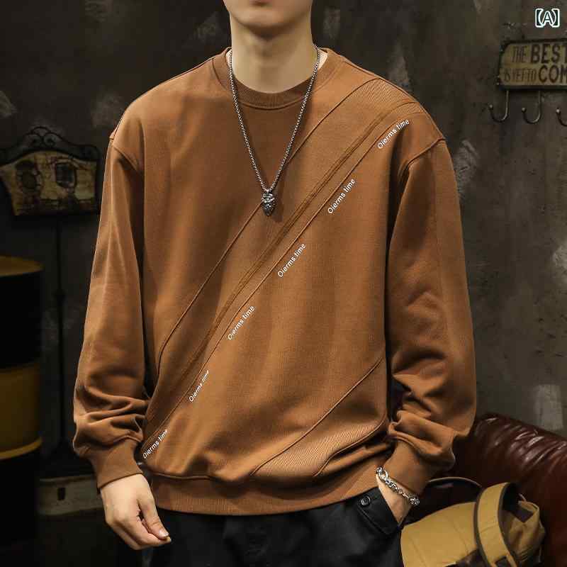 メンズ 男性用 ファッション オシャレ シンプル 大人 かっこいい ストリート ヒップホップ HipHop 秋 アメリカンン スウェット シャツ ゆったり 大きいサイズ ヘビー レトロ トップス 服