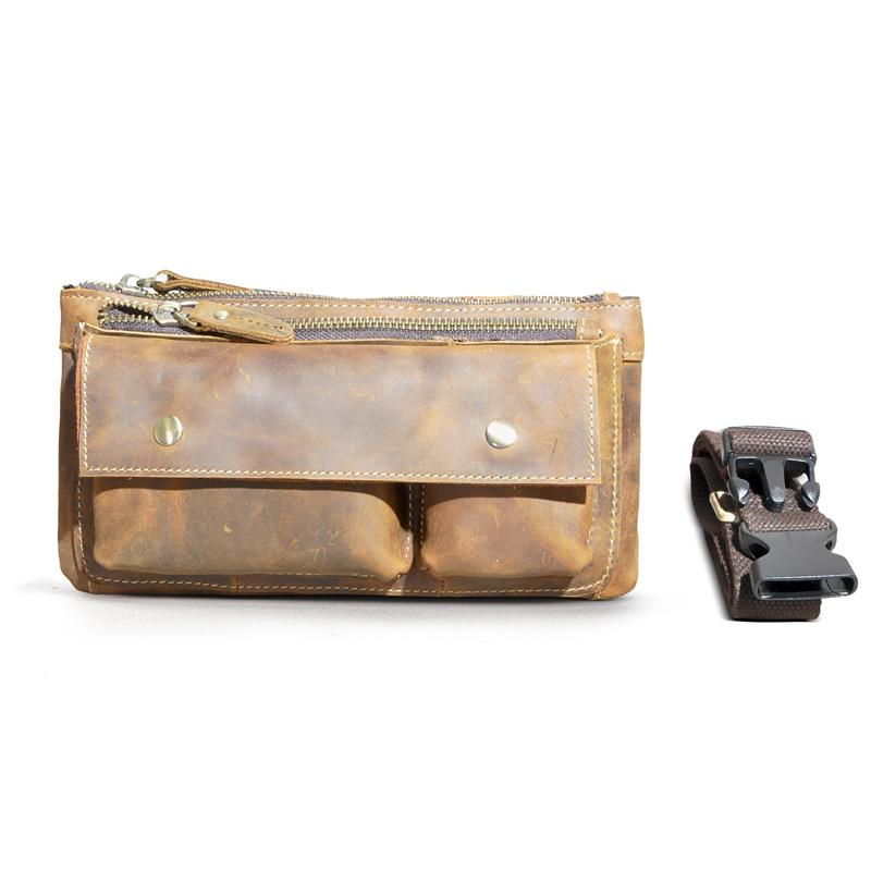 メンズ ファッション オシャレ アイテム 小物 第一層 牛革 ショルダー バッグ 革 ウエスト バッグ チェスト バッグ ストリート レトロ スタイル 大容量 サイクリング ライダース バッグ