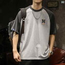 メンズ 男性用 ファッション オシャレ シンプル 大人 かっこいい ストリート ヒップホップ HipHop 半袖 T シャツ 夏 コットン アメリカン ヘビー スポーツ ハーフ 袖 ラウンドネック T シャツ