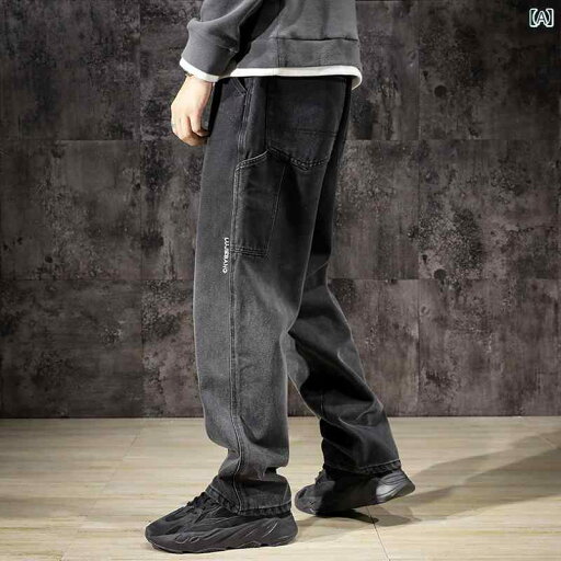 メンズ 男性用 ファッション オシャレ シンプル 大人 かっこいい ストリート ヒップホップ HipHop ブラック ジーンズ ストレート ルーズ 大きいサイズ パンツ レトロ ワイド レッグ ダッド パンツ メンズ 男性用 ファッション オシャレ シンプル 大人 かっこいい ストリート ヒップホップ HipHop ブラック ジーンズ ストレート ルーズ 大きいサイズ パンツ レトロ ワイド レッグ ダッド パンツ
