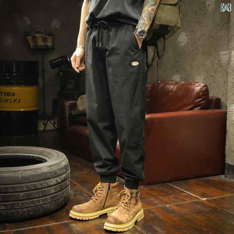 メンズ 男性用 ファッション オシャレ シンプル 大人 かっこいい ストリート ヒップホップ HipHop 春秋 ゆったり 大きいサイズ デザイン ハーレム カジュアル ドレープ パンツ