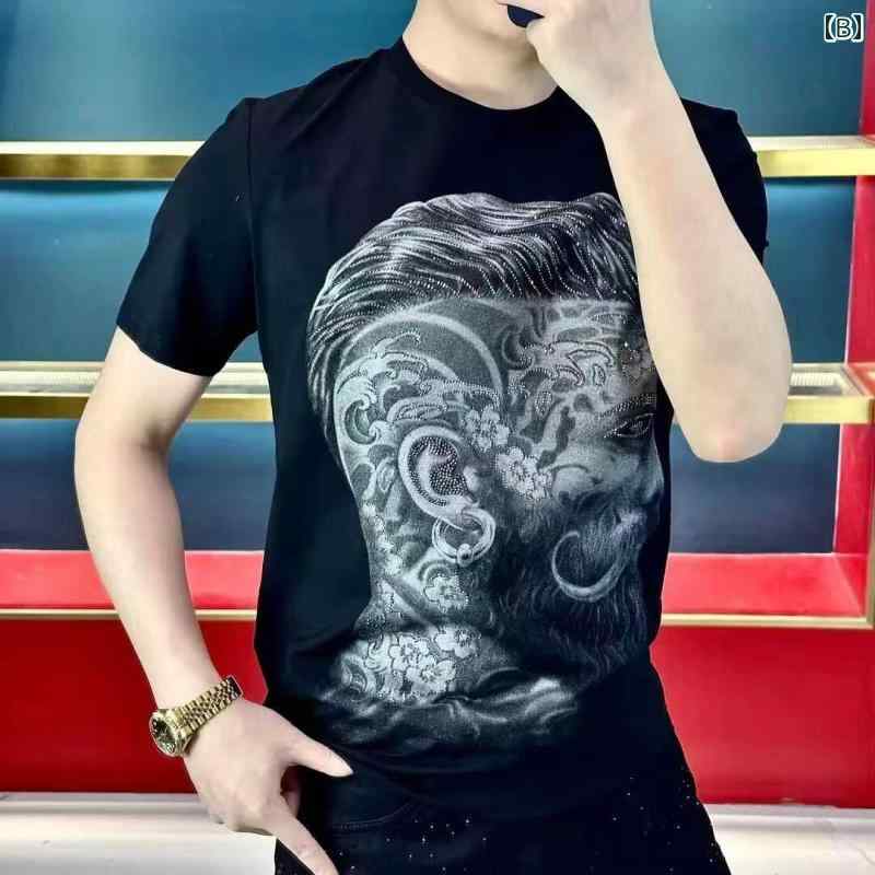 メンズ ファッション 服 用 オシャレ シンプル 大人 かっこいい 大きいサイズ ストリート 紳士服 夏 半袖 Tシャツ カジュアル トップス