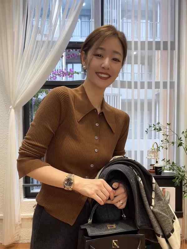 Rakuten - 春 コーデ レディース ファッション オシャレ カワイイ シンプル きれいめ ナチュラル 上品カジュアル 婦人服 カラー ニット ピット スリミング 通勤ウェア セーター トップス