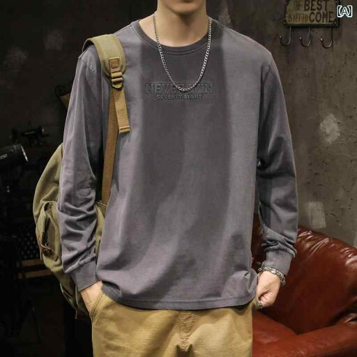 メンズ 男性用 ファッション オシャレ シンプル 大人 かっこいい ストリート ヒップホップ HipHop アメリカンン レトロ スウェット シャツ 秋 ラウンドネック スタンプ グレーコットン ルーズ 大きいサイズ 長袖 T シャツ メンズ 男性用 ファッション オシャレ シンプル 大人 かっこいい ストリート ヒップホップ HipHop アメリカンン レトロ スウェット シャツ 秋 ラウンドネック スタンプ グレーコットン ルーズ 大きいサイズ 長袖 T シャツ