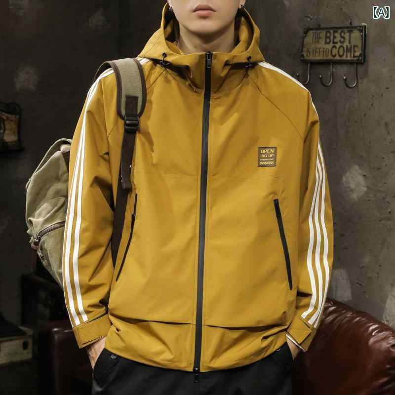 Rakuten - メンズ 男性用 ファッション オシャレ シンプル 大人 かっこいい ストリート ヒップホップ HipHop 春 登山 アウトドア ジャケット フード 付き 秋 ジャケット