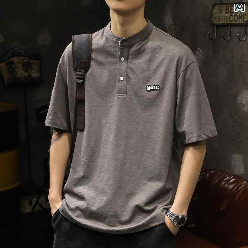 メンズ 男性用 ファッション オシャレ シンプル 大人 かっこいい ストリート ヒップホップ HipHop アメリカンン ポロシャツ 半袖 T シャツ ハーフ袖 トップス 大きいサイズ 夏 T シャツ スタイル