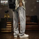 メンズ 男性用 ファッション オシャレ シンプル 大人 かっこいい ストリート ヒップホップ HipHop レトロ アメリカンンウォッシュ ジーンズ 春夏 薄手 ルーズ ストレート レッグ 春秋 長ズボン スタイル