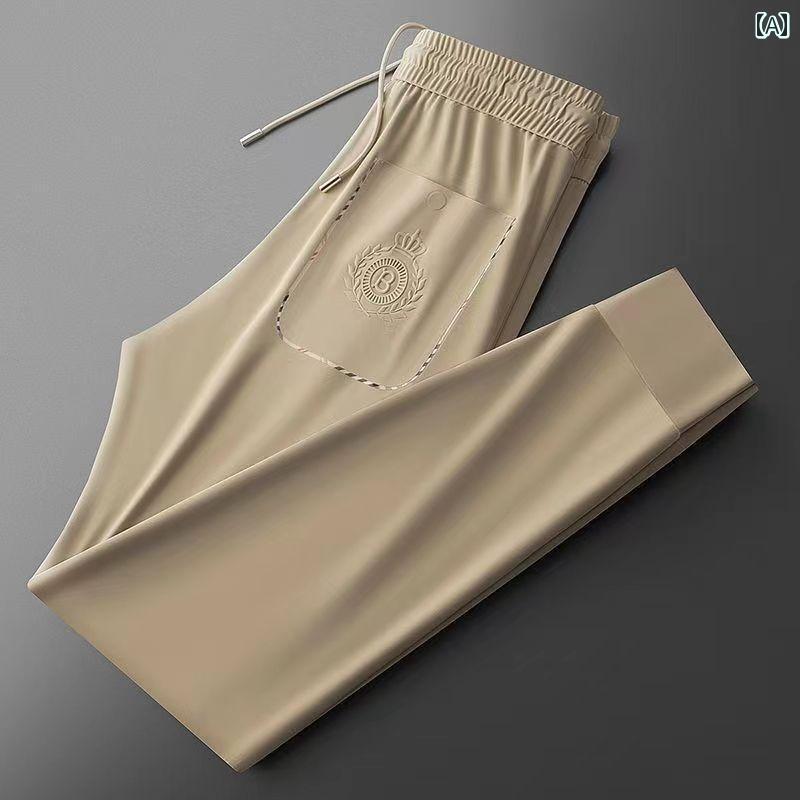 メンズ ファッション 服 用 オシャレ シンプル 大人 かっこいい 大きいサイズ ストリート 紳士服 夏 ハイエンド 冷感 パンツ 速乾 スポーツ カジュアル