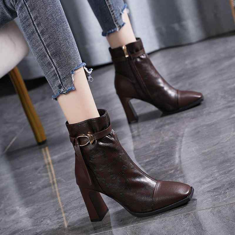 レディース シューズ 靴 ブーツ パンプス サンダル オシャレ 小物 アイテム EUサイズ表記 秋 ヒール ブーツ スクエアトゥ ジッパー ハイヒール