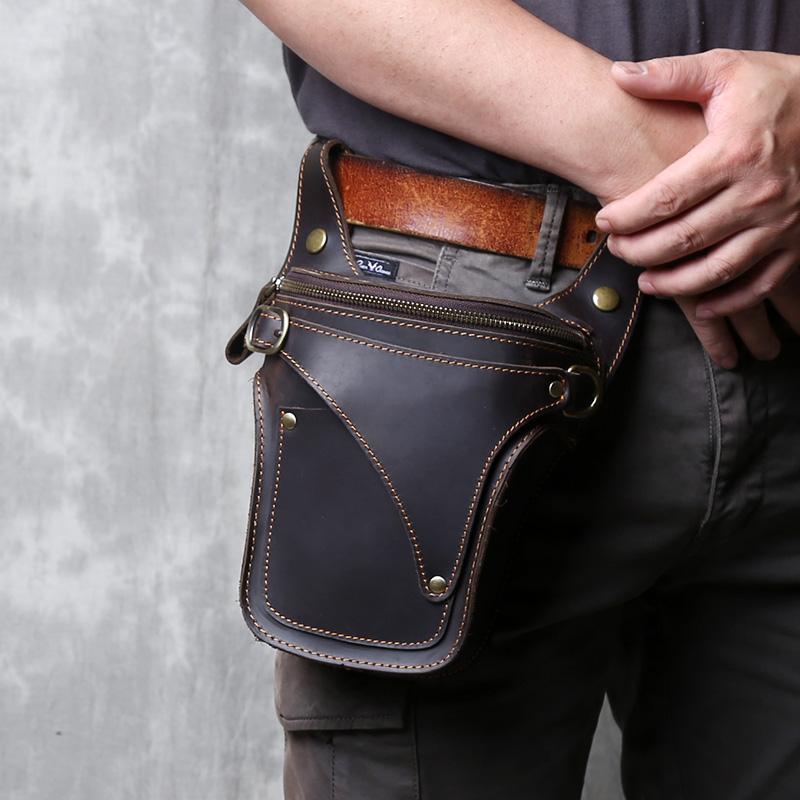 メンズ 鞄 カバン バック ファッション オシャレ アイテム 小物 男性 革 レトロ ウエスト バッグ レザー ライダー ライダース カジュアル 牛革