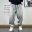 メンズ 男性用 ファッション オシャレ シンプル 大人 かっこいい ストリート ヒップホップ HipHop アメリカンン カジュアル ルーズ ドローストリング ドレープ ストレート パンツ 春秋 フィットネス スポーツ スウェット パンツ