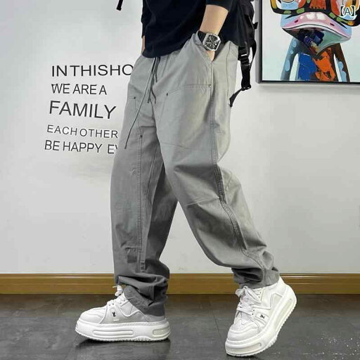 メンズ 男性用 ファッション オシャレ シンプル 大人 かっこいい ストリート ヒップホップ HipHop 春秋 ロギング パンツ ルーズ ストレート ストレッチ ウエスト リベット 装飾 アメリカンン レトロ ピュアコットン カジュアル パンツ メンズ 男性用 ファッション オシャレ シンプル 大人 かっこいい ストリート ヒップホップ HipHop 春秋 ロギング パンツ ルーズ ストレート ストレッチ ウエスト リベット 装飾 アメリカンン レトロ ピュアコットン カジュアル パンツ