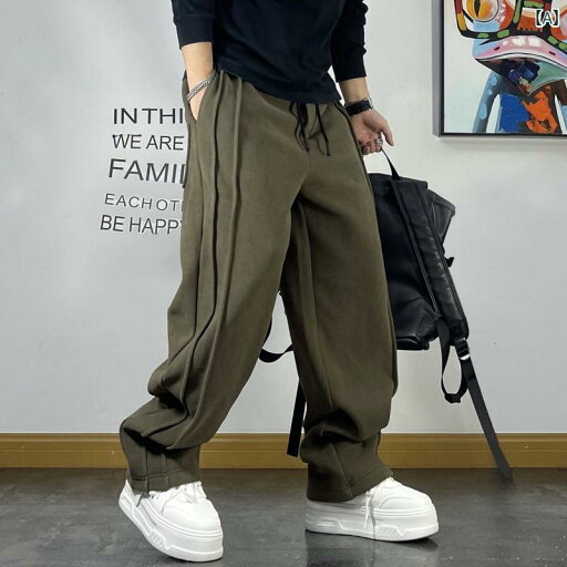 メンズ 男性用 ファッション オシャレ シンプル 大人 かっこいい ストリート ヒップホップ HipHop アメリカンン レトロ ニット スポーツ パンツ 春秋 縦 ストレート カジュアル パンツ メンズ 男性用 ファッション オシャレ シンプル 大人 かっこいい ストリート ヒップホップ HipHop アメリカンン レトロ ニット スポーツ パンツ 春秋 縦 ストレート カジュアル パンツ