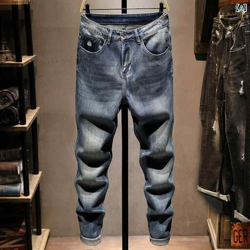 メンズ 男性用 ファッション オシャレ シンプル 大人 かっこいい ストリート ヒップホップ HipHop アメリカンン レトロ ジーンズ スリム ストレート レッグ 夏 ストレッチ ウォッシュ パンツ メンズ 男性用 ファッション オシャレ シンプル 大人 かっこいい ストリート ヒップホップ HipHop アメリカンン レトロ ジーンズ スリム ストレート レッグ 夏 ストレッチ ウォッシュ パンツ