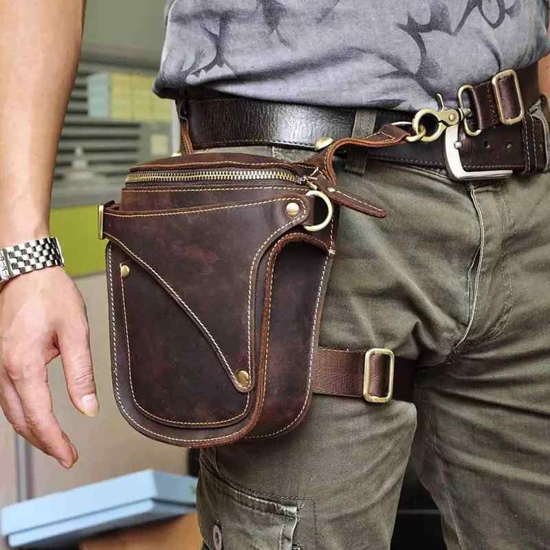 メンズ ファッション オシャレ アイテム 小物 革 ウエスト バッグ ヴィンテージ トップレイヤー 牛革 ライダー ライダース バッグ ウエスト バッグ カジュアル スマホ バッグ