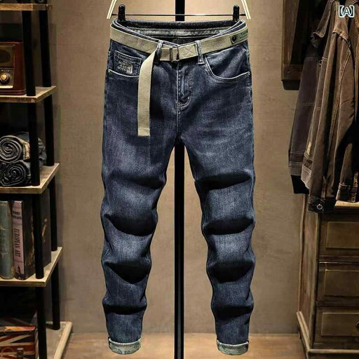 メンズ 男性用 ファッション オシャレ シンプル 大人 かっこいい ストリート ヒップホップ HipHop アメリカンン ダーク ブルー ジーンズ スリムフィット 韓国ファッション 春 伸縮性 ストレッチ ズボン メンズ 男性用 ファッション オシャレ シンプル 大人 かっこいい ストリート ヒップホップ HipHop アメリカンン ダーク ブルー ジーンズ スリムフィット 韓国ファッション 春 伸縮性 ストレッチ ズボン