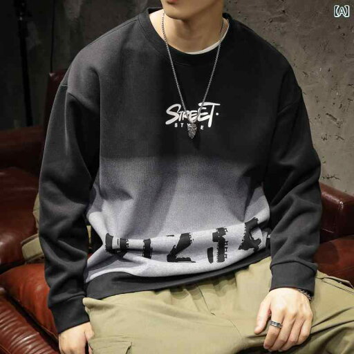 メンズ 男性用 ファッション オシャレ シンプル 大人 かっこいい ストリート ヒップホップ HipHop 秋 プリント ストリート スタイル ルーズ サイズ 長袖 服 アメリカンンン グラデーション ヘビーウェイト スウェット シャツ メンズ 男性用 ファッション オシャレ シンプル 大人 かっこいい ストリート ヒップホップ HipHop 秋 プリント ストリート スタイル ルーズ サイズ 長袖 服 アメリカンンン グラデーション ヘビーウェイト スウェット シャツ
