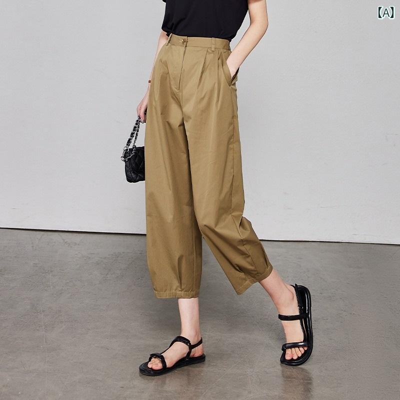 春 コーデ レディース ファッション オシャレ カワイイ シンプル きれいめ ナチュラル 上品カジュアル 婦人服 九分丈 細身 ゆったり ワイド パンツ カジュアル