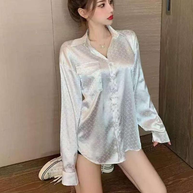 春 コーデ レディース ファッション オシャレ カワイイ シンプル きれいめ ナチュラル 上品カジュアル 婦人服 ネット 白 長袖 シャツ ミドル丈 トップス