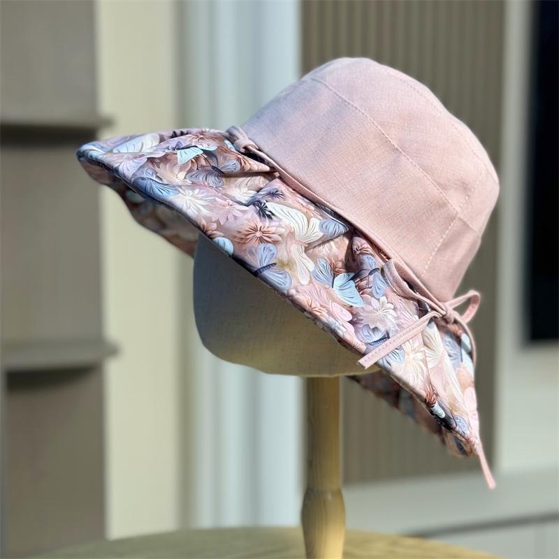 春 コーデ オシャレ 小物 アイテム レディース 通気性　花柄　カラーマッチング　バケットハット　フィッシャーマン　サンハット