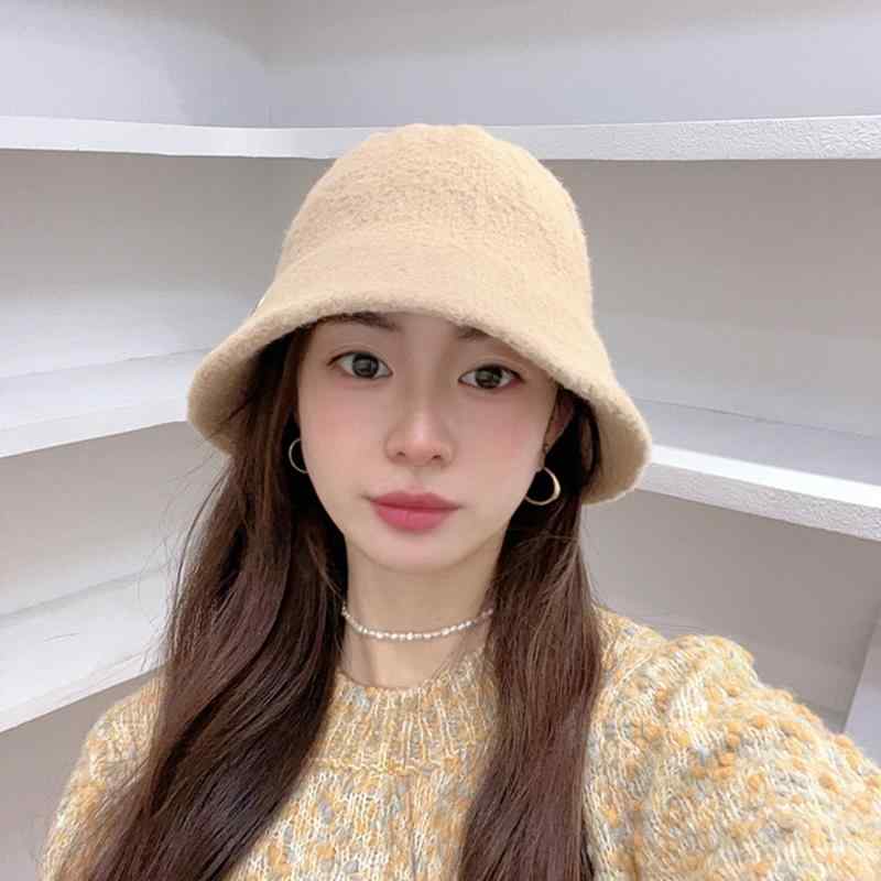 春 コーデ オシャレ 小物 アイテム レディース シンプル　ウール　フィッシャーマンハット　バケットハット　女性用　秋　カジュアル