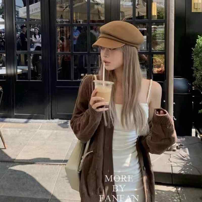 春 コーデ オシャレ 小物 アイテム レディース ウール キャップ 八角帽子 レトロ