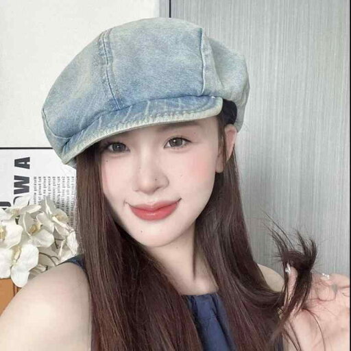 春 コーデ オシャレ 小物 アイテム レディース ウォッシュデニム ベレー帽 女性用 レトロ 八角形 ペインター ハット 春 コーデ オシャレ 小物 アイテム レディース ウォッシュデニム ベレー帽 女性用 レトロ 八角形 ペインター ハット
