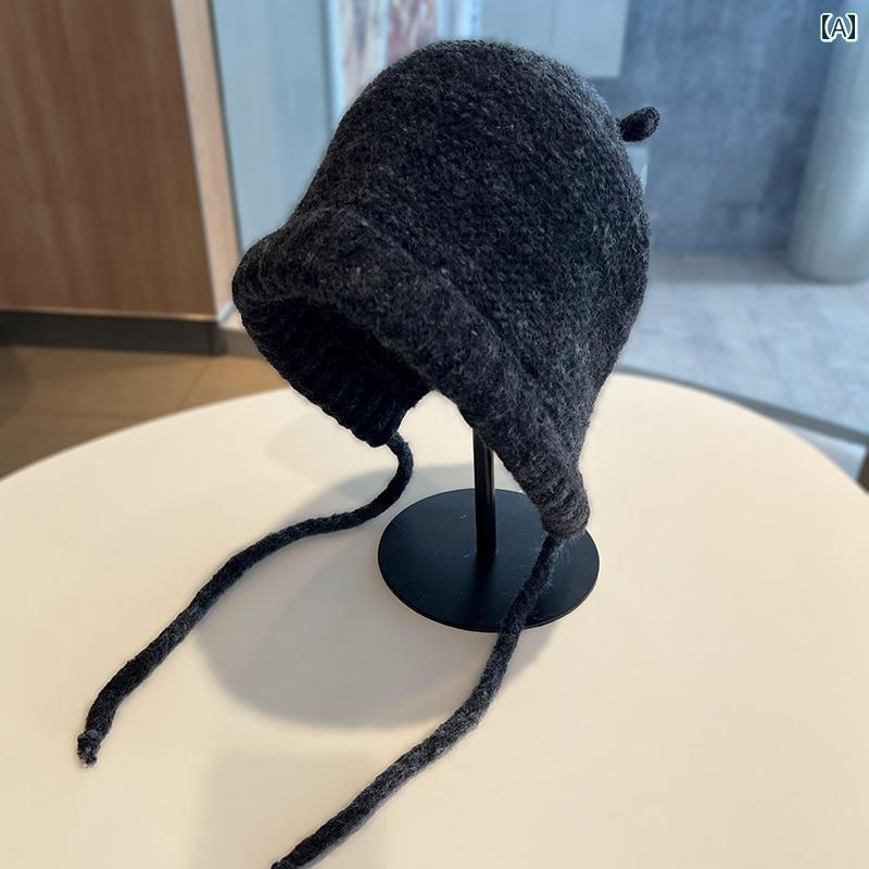 春 コーデ オシャレ 小物 アイテム レディース バッグ ウール 秋冬 耳保護 ニット帽 キャップ