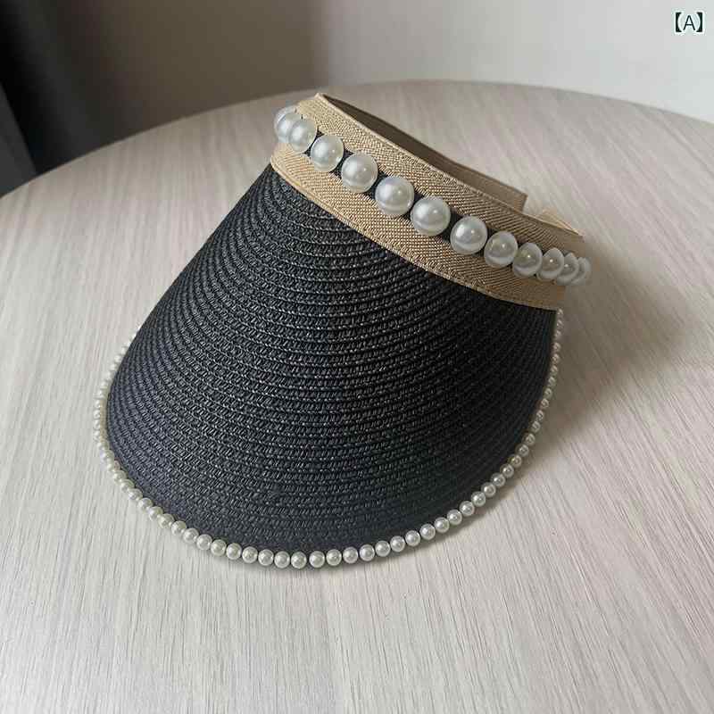 春 コーデ オシャレ 小物 アイテム レディース 女性用 パール 麦わら帽子 サンハット 夏 海辺 フェイスカバー ヘッド バンド アウトドア