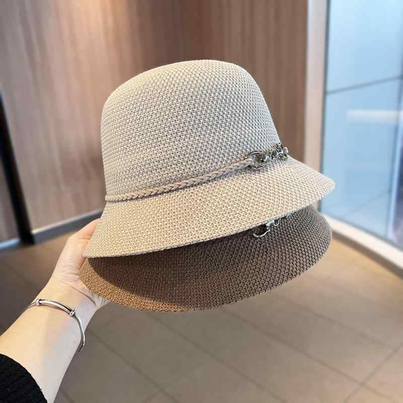 春 コーデ オシャレ 小物 アイテム レディース 通気性 女性用 フィッシャーマンハット バケットハット メタル バックル レトロ つば有り 帽子 キャップ