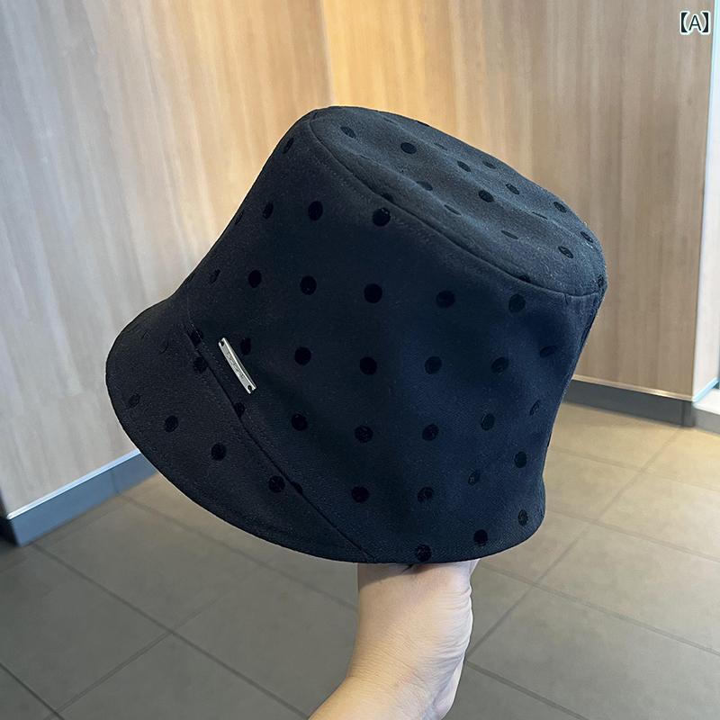 春 コーデ オシャレ 小物 アイテム レディース 女性用 ドット フィッシャーマンハット バケットハット フロント