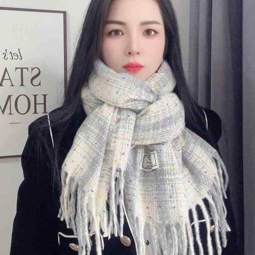 春 コーデ オシャレ 小物 アイテム レディース 冬 女性用 チェック柄 スカーフ ハイエンド ウール混紡 タッセル ショール ネック 春 コーデ オシャレ 小物 アイテム レディース 冬 女性用 チェック柄 スカーフ ハイエンド ウール混紡 タッセル ショール ネック