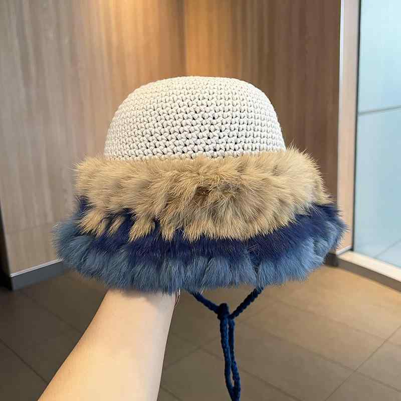 Knit Hat - 春 コーデ オシャレ 小物 アイテム レディース ファー ニット帽 キャップ 女性用 秋冬 耳保護 ウール
