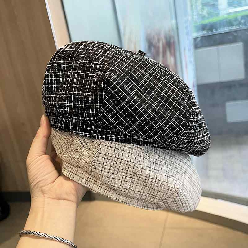 Other - 春 コーデ オシャレ 小物 アイテム レディース チェック柄 ベレー帽 女性用 レトロ
