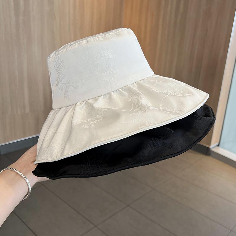 春 コーデ オシャレ 小物 アイテム レディース ジャカード フィッシャーマンハット バケットハット 女性用 夏 つば広 カバー サンハット