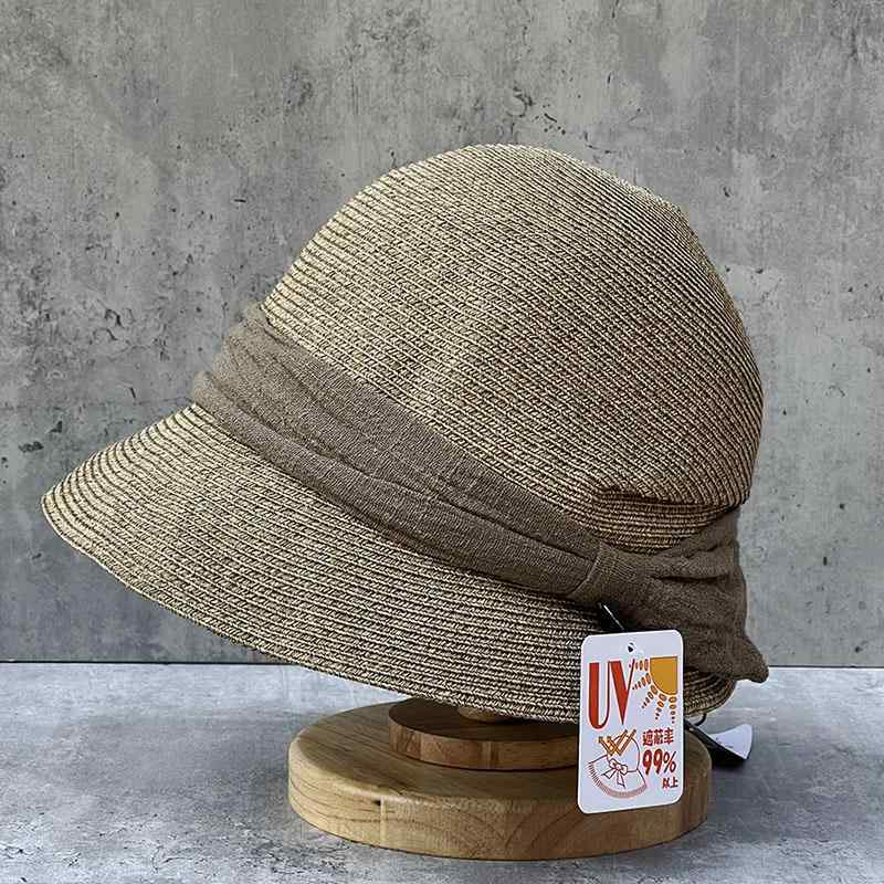 春 コーデ オシャレ 小物 アイテム レディース カラー ストロー プリーツ フィッシャーマンハット バケットハット 紫外線 バイザー 女性用