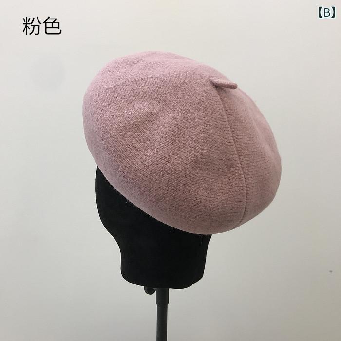 春 コーデ オシャレ 小物 アイテム レディース 秋冬 シンプル ニット帽 キャップ ウール ベレー帽 カレッジ