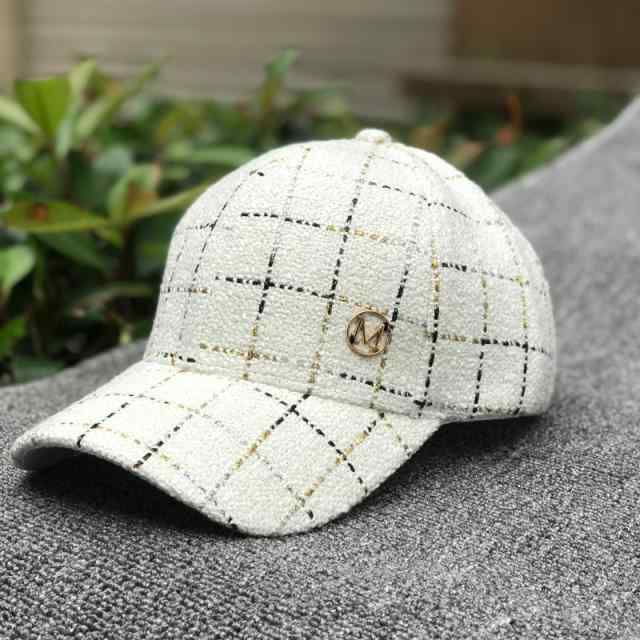 春 コーデ オシャレ 小物 アイテム レディース ハット 秋冬 ダックビル キャップ チェック柄 野球帽 ベースボール キャップ サンハット